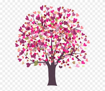 Arbre,tubes,png - Tree Heart Png Pink