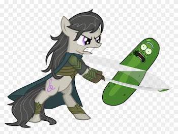 Arc, Bipedal, Earth Pony, Elrond, Female, Food, Green, - Cartoon
