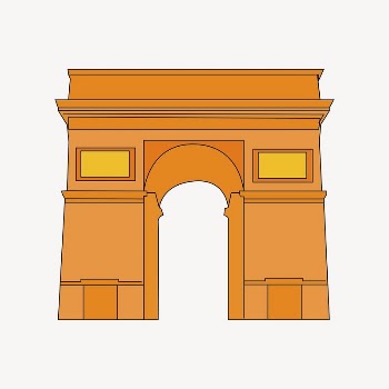 Arc de Triomphe clipart, illustration | Free PSD - rawpixel