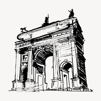 Arc De Triomphe hand drawn | Free Vector Illustration - rawpixel
