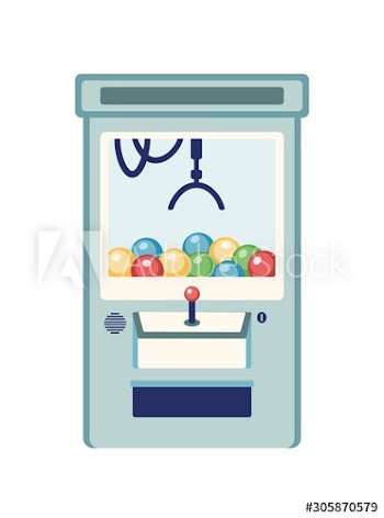 Arcade game machine flat vector illustration