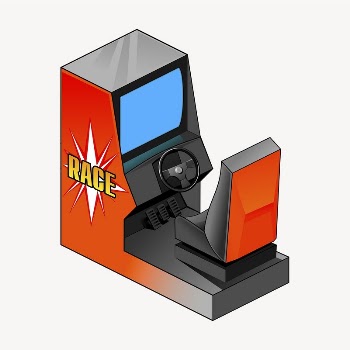 Arcade racing machine sticker, entertainment | Free PSD - rawpixel
