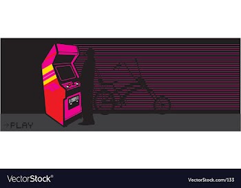 Arcade video game vector image