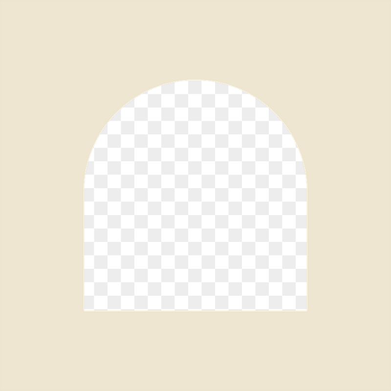 Arch geometric png frame, beige | Free PNG - rawpixel