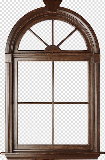 Arch shaped brown wooden windowpane, Window blind Window shutter , Window transparent background PNG clipart
