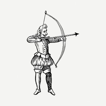 Archer drawing, vintage illustration psd. | Free PSD - rawpixel