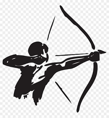 Archery Bow And Arrow Hunting Clip Art - Man Bow Arrow Vector