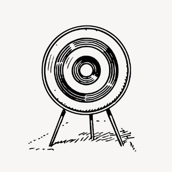 Archery target clipart, vintage object | Free Vector - rawpixel
