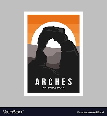 arches national park poster design