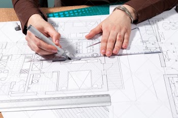 Architect Works On Design
