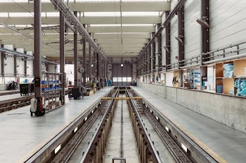 architectural photograph of train railway