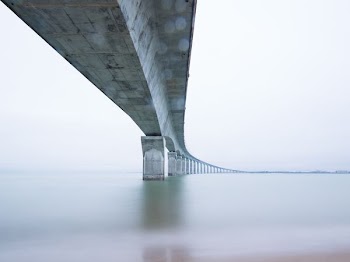 architectural photography of bridge