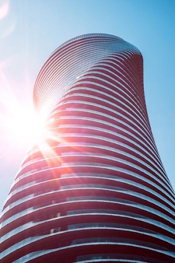 architectural photography of brown building