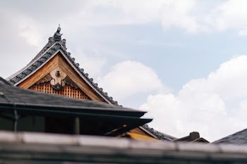 architectural photography of brown temple