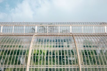 architectural photography of clear and gray building