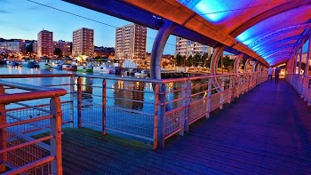 Architectural Photography of Pedestrian Footbridge