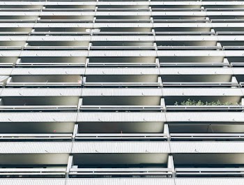 architectural photography of white building