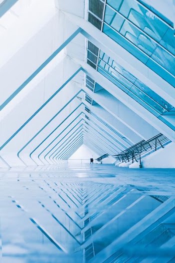 architectural photography of white concrete structure