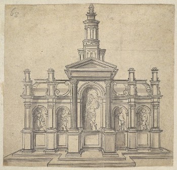 Architecturally-Shaped Tabernacle with a Saint | Free Photo - rawpixel