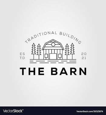 architecture barn and cottage outline logo dsign