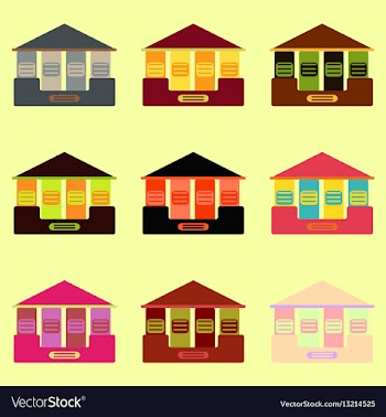 Architecture greek building doric temple icons vector image