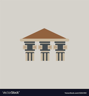 Architecture greek building doric temple vector image