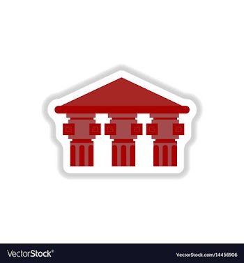 Architecture greek building doric temple vector image