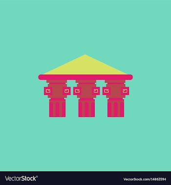 Architecture greek building doric temple vector image