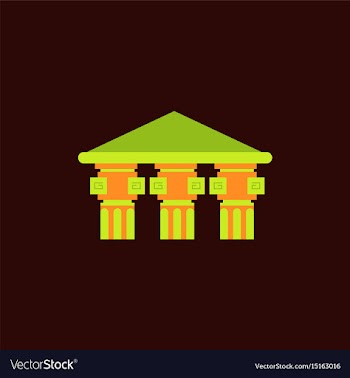 Architecture greek building doric temple vector image