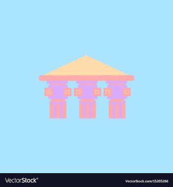 Architecture greek building doric temple vector image