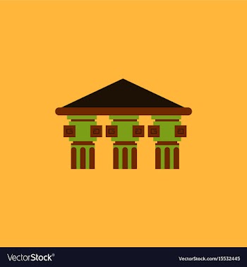 Architecture greek building doric temple vector image