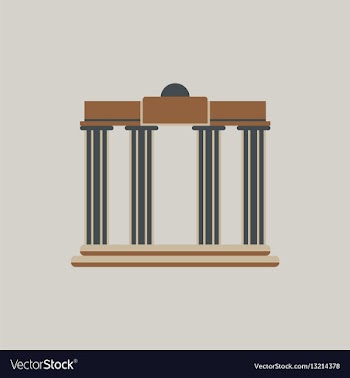 Architecture greek columns vector image