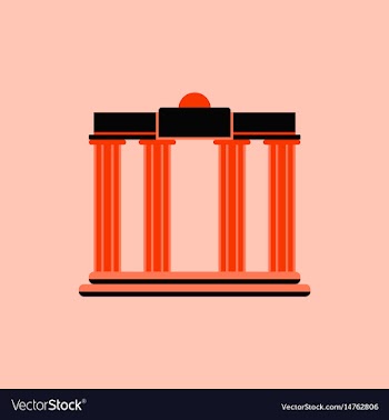 Architecture greek columns vector image