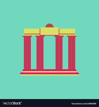Architecture greek columns vector image
