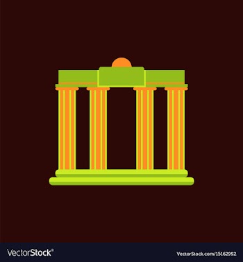 Architecture greek columns vector image
