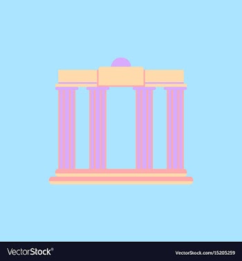 Architecture greek columns vector image