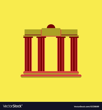 Architecture greek columns vector image
