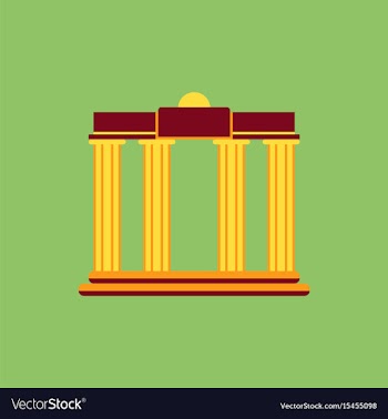 Architecture greek columns vector image