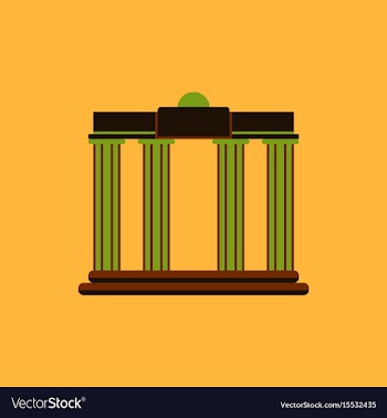 Architecture greek columns vector image