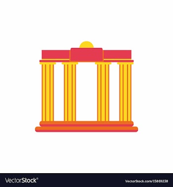Architecture greek columns vector image