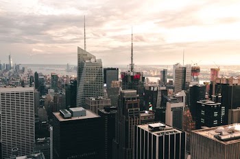 architecture photography of city buildings