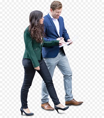Architecture Visualization People - Couple Walking 