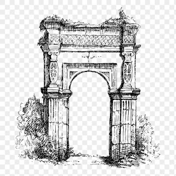 Archway monument png sticker vintage | Free PNG - rawpixel