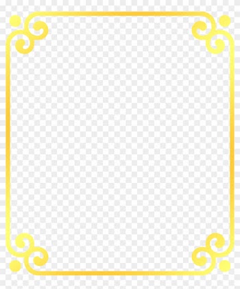 Area Pattern Golden Frame Transprent Free Download - Yellow Square Border Png