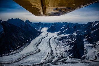 Areal Photo of Snow Coated Mountain