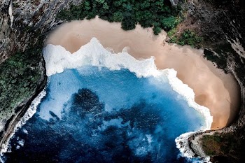 areal view photography of ocean