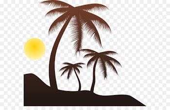 Arecaceae Silhouette Tree Clip art - Palm trees on the beach 