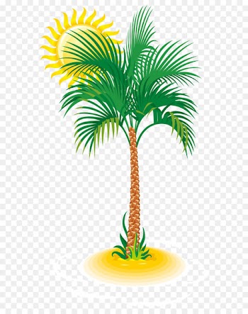 Arecaceae Tree Clip art - Palm and Sun PNG Clip Art Image 