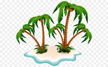 Arecaceae Tree Clip art - Palm Trees and Island PNG Clipart Picture 