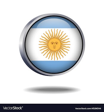 argentina flag button